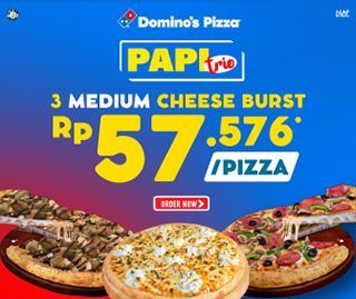 Paket Pizza Trio Cheeseburst Paket Pizza Trio Cheeseburst